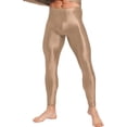 thumbnail image 3 of Kvysinly Men's Compression Long Pants Gym Workout Tights Trousers Seamless Quick Dry Base Layer Leggings Coffee M, 3 of 6