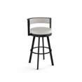 thumbnail image 1 of Amisco Browser 30 in. Swivel Bar Stool - Light Grey Polyester / Black Metal, 1 of 9