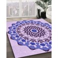 thumbnail image 3 of Ahgly Tapis Rectangulaire Lavable en Machine Intérieur Transitionnel Fleur Rose, 8 Pieds x 10 Pieds, 3 of 7