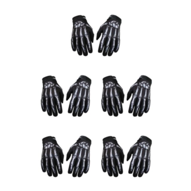 Decodeary Lightweight And Shockproof Skeleton Riding Gloves For Autumn Winter Breathable And Comfortable Durable Waterproof white XS(kid) 5Set