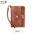 thumbnail image 2 of JFHHQ Men's Korean Style Vertical PU Leather Wallet Slim Bifold with Double Loose and Multiple Functional Card Slots One Size Brown, 2 of 7
