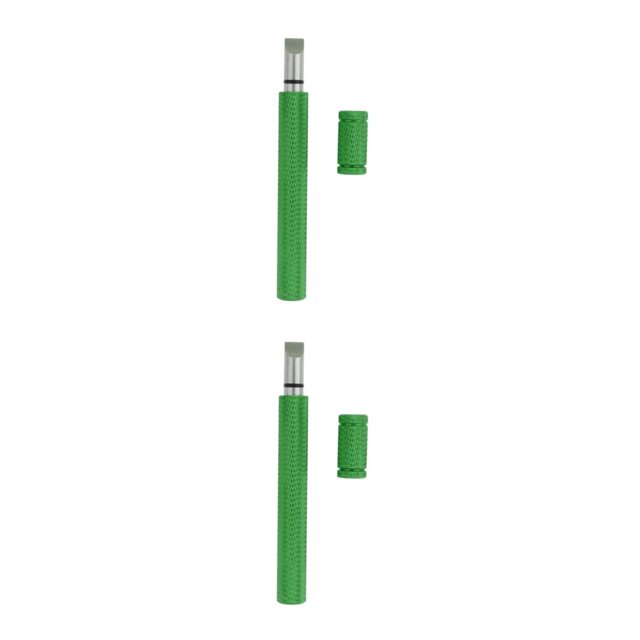 Ruiboury Premium Golf Club Iron Groove Sharpener Effective Cleaning Tool Green 11x1.2cm 2Set