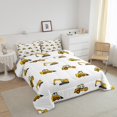 thumbnail image 3 of Boys Excavator Comforter Set,Construction Truck Toddler Bedding Set,Cartoon Car Bed Set,Yellow Vehicles Down Comforter, 3 of 7