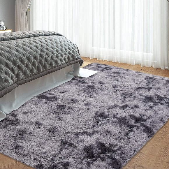 Tapis Shag Ultra Doux en Peluche - Tapis Antidérapant Lavable à la Machine pour Salon, Chambre, Chambre d'Enfant, Tapis de Chevet et de Décoration pour la Maison, Convivial pour Enfants et Animaux
