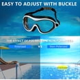 thumbnail image 4 of Sale Today Clearance! Adult Waterproof Large Frame Swimming Goggles With PC Lenses Against-Fogs Coating Silicone Fits For Comfortion And Training, 4 of 6