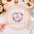 thumbnail image 4 of D Valentine Heart Print Party Napkins Disposable Paper Napkins For Romantic Dinner Table Decor Set Of 20 Sheets Soft Absorbent Facial Tissues, 4 of 6