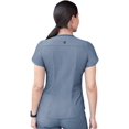 thumbnail image 2 of Adar Pro Heather Sarraus pour Femmes - Haut de Sarrau Moderne à Col en V - P7002H - Heather Navy - TTP, 2 of 7