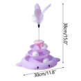 thumbnail image 3 of EGNMCR Pet Turntable Cats Toy Four Layer Space Tower Cats Turntable Can Insert Feather Cats Self Hi Relaxation Tool Space Tower, 3 of 5