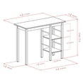 thumbnail image 3 of Egan Breakfast table with 2 side shelves in Walnut finish - 94144, 3 of 9