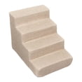 thumbnail image 4 of Bunblic Dog Ramp Stairs Pet Steps Stable for Couch, Sofa, and High Bed Climbing Durable Machine Washable Cover Lightweight Dog Ladder Khaki 4 Steps, 4 of 8