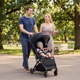 thumbnail image 2 of INFANS Travel Stroller, Lightweight Compact Baby Stroller for Airplane with One-Hand Fold, Multi-Position Recline, Canopy, 4 Wheel Suspension, Storage Basket, 2 of 9