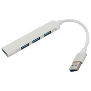 1Pc Alliage d'aluminium USB Ordinateur portable Hub Office 4 Port USB Splitter portable Hub