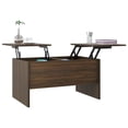 thumbnail image 2 of vidaXL Coffee Table Brown Oak 80x50x42.5 cm Engineered Wood, 2 of 6
