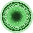 thumbnail image 1 of Ahgly Company Tapis Rond Lavable en Machine Intérieur Vert Jade Transitionnel, 3 Pieds Rond, 1 of 7