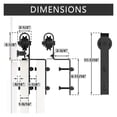 thumbnail image 3 of Bypass Sliding Double Door Hanging Roller Track Barn Door Hardware, J-Shaped Door Accessory ,Sturdy and Durable, 3 of 6