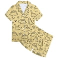 thumbnail image 2 of Sunnyoo Girls DIY Hand Painted Homewear Set Short Slevee Coloring Pajamas Sleepwear, 2 of 4