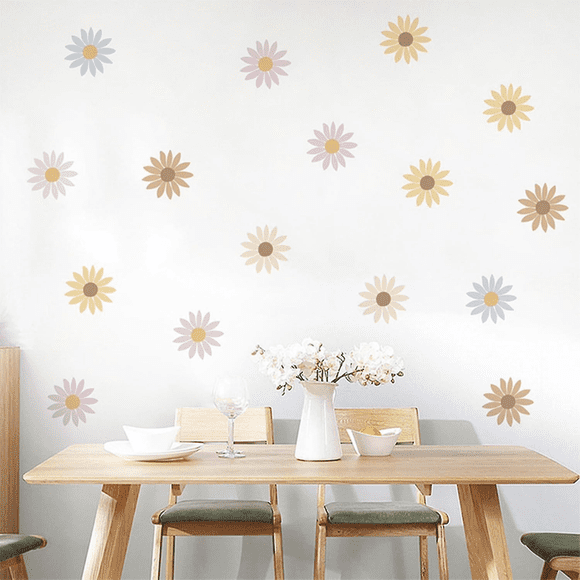 Wall Stickers & Murals Flower Wall Decals Peel And Stick 12 Sheets Of Wall Stickers For Bedroom Living Room Bathroom Kitchen Floral Wall Decals Art De