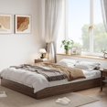 thumbnail image 5 of Modern Floor-Standing Platform Bed Frame, Wooden Bed Frame Without Headboard, Solid Wood Slat Foundation, No Box Spring Needed, Easy Assembly, for Bedroom, Dorm, Small Spaces, 5 of 5