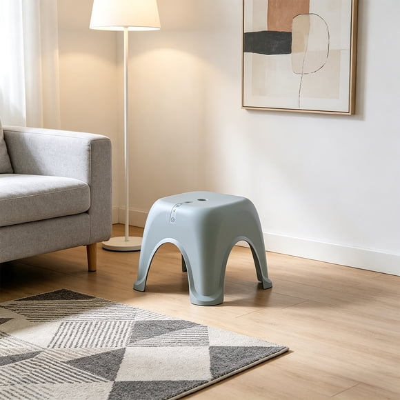 Marchepied Bas pour Toilette et Salle de Bain, Marchepied Antidérapant avec Base de Stabilité, Marchepied Polyvalent pour Adultes, 9,45 X 9,45 X 5,91 Pouces