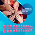 thumbnail image 3 of 24 Pack Macaroon Solid Colorful Press on Nail Kit Macarone Solid Nails Artificial DIY Durable French Graceful Colorfast Acrylic Nail for Manicure Salons 6, 3 of 8