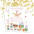 thumbnail image 2 of Darling Souvenir White Birthday Invitation Card 28 Pcs Fill or Write In Blank Invites Printable Party Supplies 5 x 7 Inches, 2 of 5