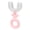 Rose, variante sur Aofa Brosse à Dents pour Bébé de Qualité Alimentaire, Poils Super Souples, Silicone, Brosse à Dents Portative pour Bébé de Type U pour Tout-Petit pour la Maison
