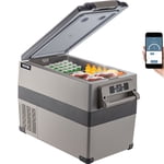 VEVOR 48 Quart(45L) Portable Refrigerator Electric Car Freezer Anti-Shake Car Cooler Refrigerator Compact RV Fridge 12/24V DC & 110-240V AC Vehicle Car Truck Boat Mini Electric Freezer