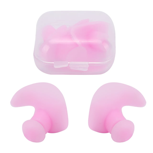 Bouchons d'Oreilles pour Nageur, Bouchons d'Oreilles de Natation Imperméables Bouchons d'Oreilles en Silicone Réutilisables pour Surf Plongée en Apnée pour la Douche Rose en Vrac