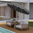 thumbnail image 4 of Gymax Parasol de Patio Solaire de 9,3 Pi avec 32 Lumières DEL et Réglage d'Inclinaison, 4 of 10