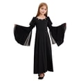 thumbnail image 1 of Doomiva Robe Renaissance Rétro à Manches Cloche pour Filles Enfants Costume Médiéval Halloween Cosplay Longue Robe Maxi Noire 12, 1 of 7