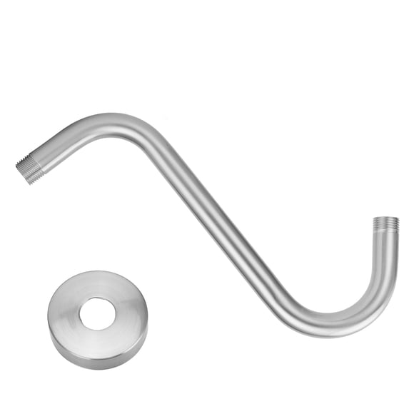 Fdit Shower Head Arm,NPT1/2 High Rise Shower Arm S‑Shape Shower Head Extension Arm Bathroom Accessory,Bathroom Supplies