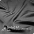 thumbnail image 3 of Bare Home Bamboo Sheet Set - Made from Rayon Fibers - Deep Pockets - 3 Piece - Twin XL, Gray, 3 of 7