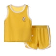 thumbnail image 1 of Hiiyo Boys Outfits Quick Drying Tracksuit Solid Vest Top Shorts Set for Children, 1 of 3