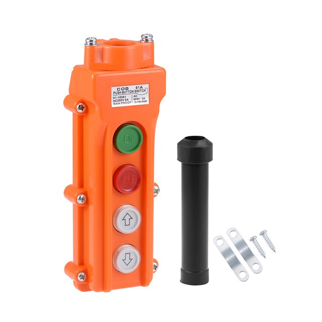 Unique Bargains Hoist Crane Pendant Control Station Push Button Switch, Up Down ON OFF 1pcs