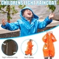 thumbnail image 2 of MIASHUI Combinaison de Pluie pour Enfants Garçons Filles Tout-Petits Imperméables une Pièce à Capuche Imperméable, Orange, P, 2 of 7