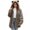 Brown, variant on Meichang Faux Fur Jacket for Women with Ear Hooded Open Front Cardigan Fleece Coat Winter Warm Thick Long Sleeve Shaggy Furry Outerwear Brown M