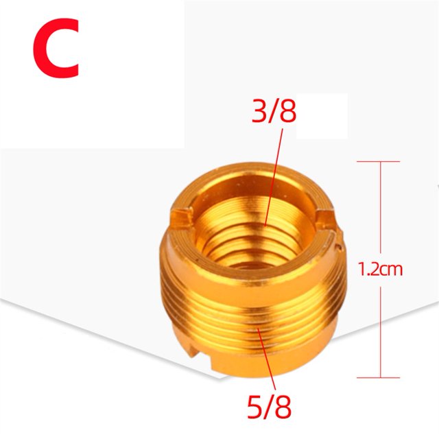 MYG 5/8Male to 3/8 1/4Female Threaded Screw Mic Stand Clip Mount Adapter Accessories