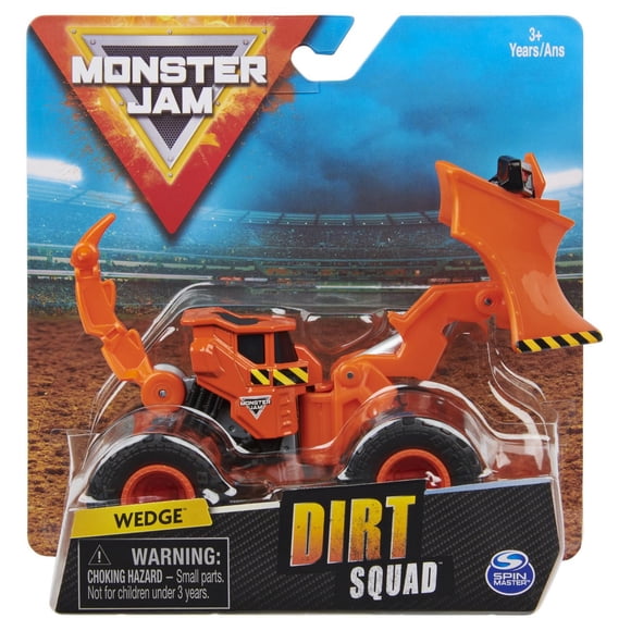 Monster Jam, Official Wedge Dirt Squad Plow Monster Truck with Moving Parts, 1:64 Scale Die-Cast Vehicle