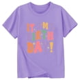 thumbnail image 3 of MEZZALL T-Shirt Décontracté à Lettres pour Filles Tout-Petits Mode Col Rond Manches Courtes T-Shirt Hauts 6, 6-7 Ans, 3 of 3