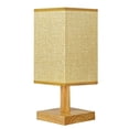 thumbnail image 1 of TopLLC Table Lamp For Bedroom 3 Way Dimmable Nightstand Lamp With Round Flaxen Fabric Shade For Living Room Office Dorm, Solid Wood, LED Bulb Included, 1 of 7