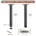 thumbnail image 2 of Unique Bargains 2 Sets Adjustable Height Bed Frame Support Legs Replacement(350mm-385mm/13.8'-15.2'), 2 of 6