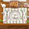 thumbnail image 4 of TIMIFIS Easter Placemats, Beautiful Happy Easter Placemats Spring Easter Place Mats Vintage Dining Table Decorations Bunny Chick Easter Holiday Table Mats for Kitchen Dining Decoration Home Decor, 4 of 6