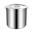 thumbnail image 2 of 1x Stainless Steel Stockpot for Boiling Strew Simmer Large Soup Pot with Lid Big 6L, 2 of 8