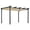 Beige, variant on Gymax 10 x 13ft Outdoor Aluminum Retractable Pergola Canopy Shelter Grape Trellis Gray