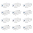 thumbnail image 1 of Sterilite 32 Quart Plastic Stackable Latching Storage Container (12 Pack), 1 of 10