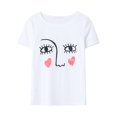 thumbnail image 2 of MERIGLARE T-Shirt Doux à Manches Courtes Imprimé - Blanc, S S, 2 of 9
