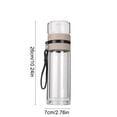 thumbnail image 3 of Rvkxad Bouteille d'Eau en Verre à Double Paroi avec Infuseur, Tasse de Séparation du Thé Résistante à la Chaleur, Bouteille à Thé, Bouteille avec Infuseur, 3 of 6