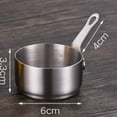 thumbnail image 1 of Luckyn Pot Gravy Stainless Steel Milk Pot Mini Sauce Pan Non Stick Small Saucepan Silver（80ML）, 1 of 4