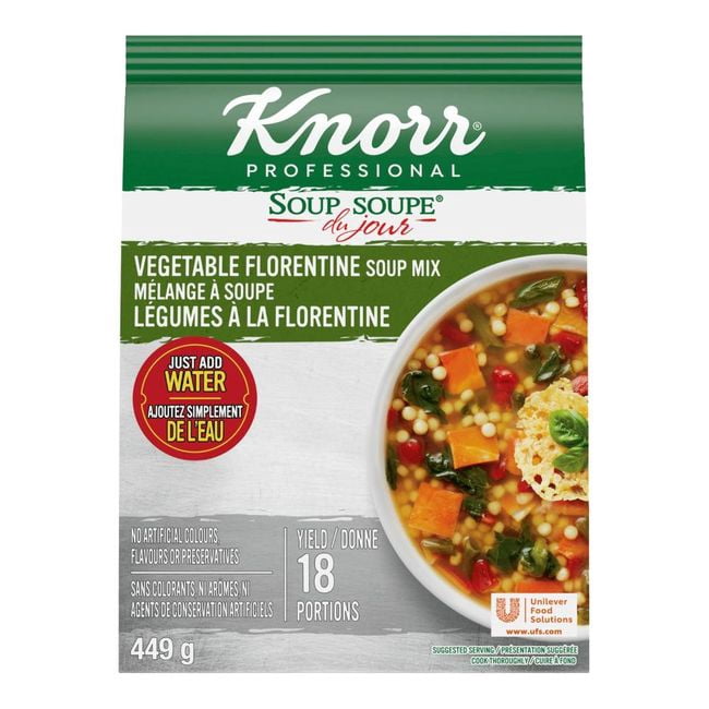 Knorr Professional Vegetable Florentine Soup Mix, 449 g -- 4 per case