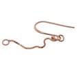 thumbnail image 3 of 2 Pcs Crochets d'Oreille en Argent sterling avec Chaîne Ressorts d'Oreille Rose, 3 of 8